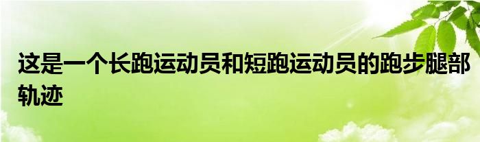 這是一個(gè)長跑運(yùn)動員和短跑運(yùn)動員的跑步腿部軌跡