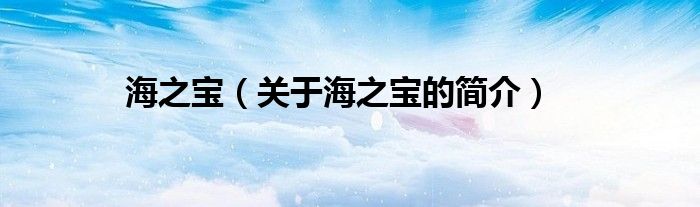 海之寶（關(guān)于海之寶的簡(jiǎn)介）