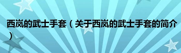 西嵐的武士手套（關(guān)于西嵐的武士手套的簡(jiǎn)介）