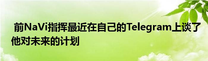  前NaVi指揮最近在自己的Telegram上談了他對(duì)未來的計(jì)劃