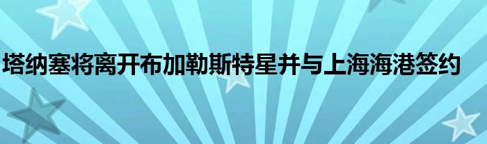 塔納塞將離開布加勒斯特星并與上海海港簽約