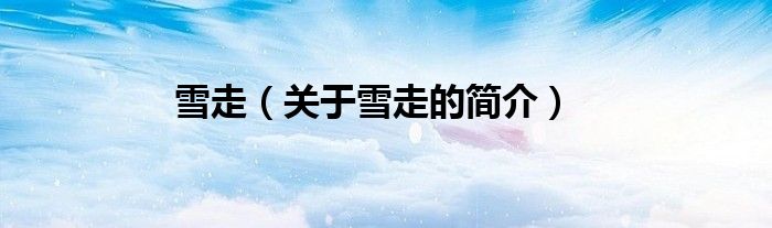 雪走（關(guān)于雪走的簡(jiǎn)介）