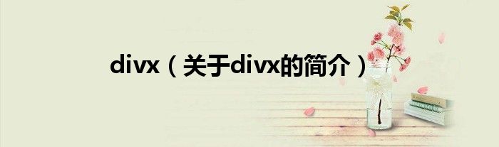 divx（關(guān)于divx的簡(jiǎn)介）