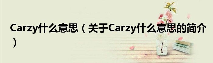 Carzy什么意思（關(guān)于Carzy什么意思的簡介）