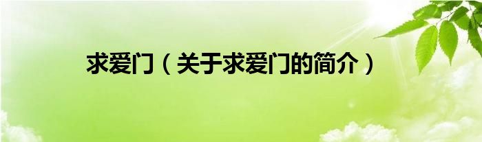 求愛(ài)門(mén)（關(guān)于求愛(ài)門(mén)的簡(jiǎn)介）