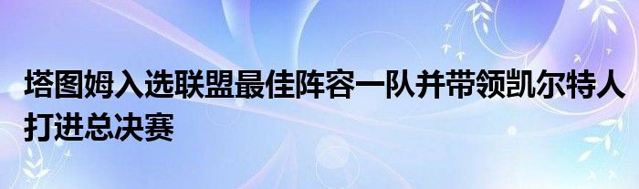 塔圖姆入選聯(lián)盟最佳陣容一隊并帶領(lǐng)凱爾特人打進總決賽