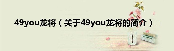 49you龍將（關(guān)于49you龍將的簡(jiǎn)介）