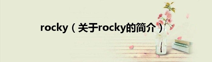 rocky（關于rocky的簡介）