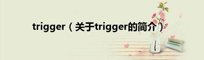 trigger（關(guān)于trigger的簡介）