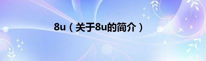 8u（關(guān)于8u的簡(jiǎn)介）