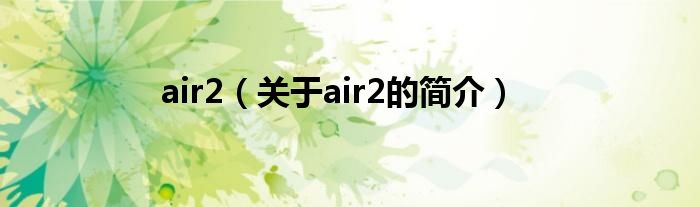 air2（關于air2的簡介）