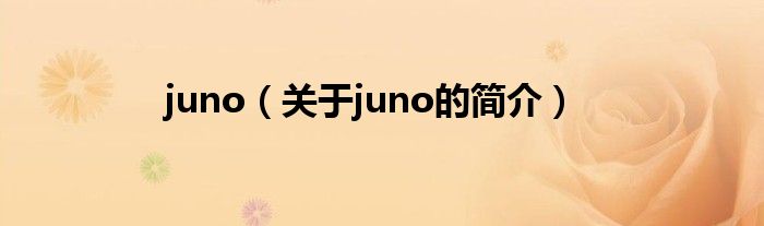 juno（關(guān)于juno的簡介）