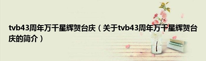 tvb43周年萬(wàn)千星輝賀臺(tái)慶（關(guān)于tvb43周年萬(wàn)千星輝賀臺(tái)慶的簡(jiǎn)介）