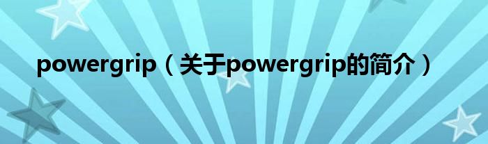 powergrip（關(guān)于powergrip的簡介）