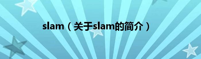 slam（關(guān)于slam的簡介）