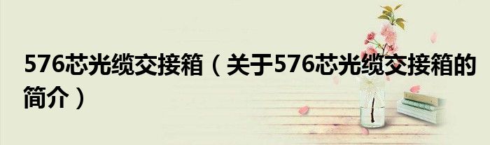 576芯光纜交接箱（關(guān)于576芯光纜交接箱的簡介）