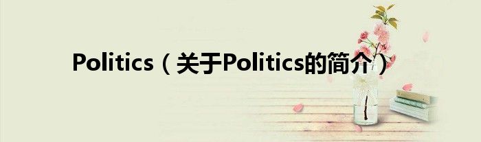 Politics（關于Politics的簡介）