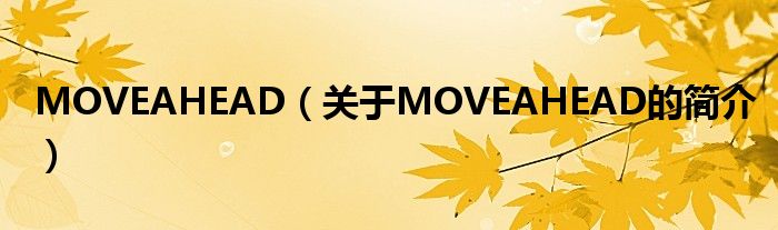 MOVEAHEAD（關(guān)于MOVEAHEAD的簡(jiǎn)介）