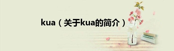 kua（關于kua的簡介）