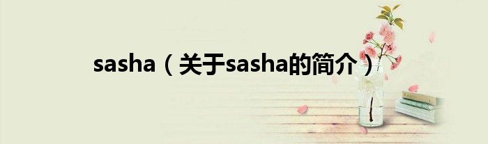 sasha（關(guān)于sasha的簡(jiǎn)介）