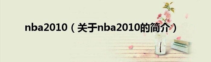 nba2010（關(guān)于nba2010的簡介）