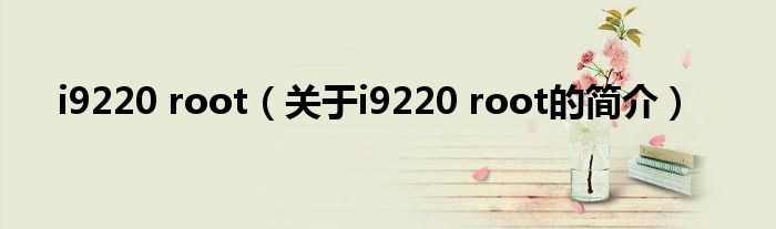 i9220 root（關(guān)于i9220 root的簡介）