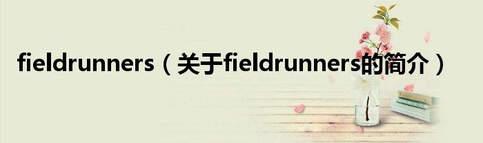 fieldrunners（關(guān)于fieldrunners的簡(jiǎn)介）