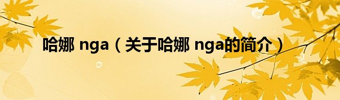 哈娜 nga（關(guān)于哈娜 nga的簡介）