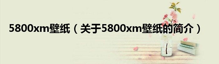 5800xm壁紙（關(guān)于5800xm壁紙的簡介）