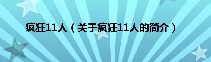 瘋狂11人（關于瘋狂11人的簡介）