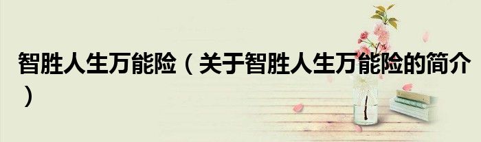 智勝人生萬能險（關(guān)于智勝人生萬能險的簡介）