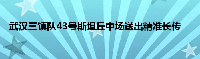 武漢三鎮(zhèn)隊43號斯坦丘中場送出精準長傳