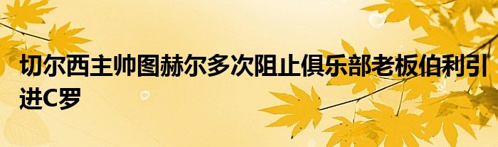 切爾西主帥圖赫爾多次阻止俱樂(lè)部老板伯利引進(jìn)C羅