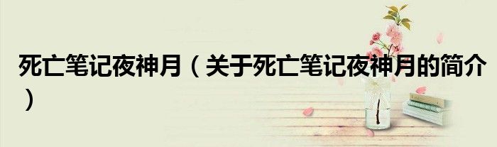 死亡筆記夜神月（關(guān)于死亡筆記夜神月的簡(jiǎn)介）