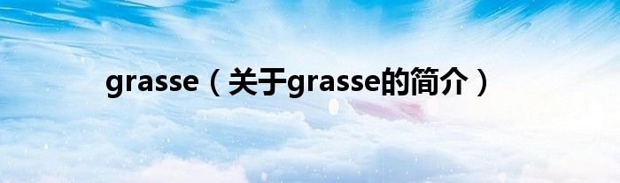 grasse（關(guān)于grasse的簡介）