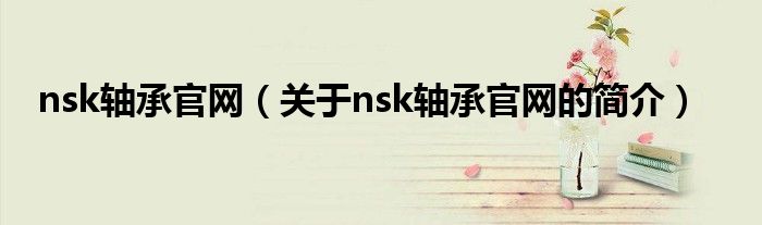 nsk軸承官網(wǎng)（關(guān)于nsk軸承官網(wǎng)的簡(jiǎn)介）