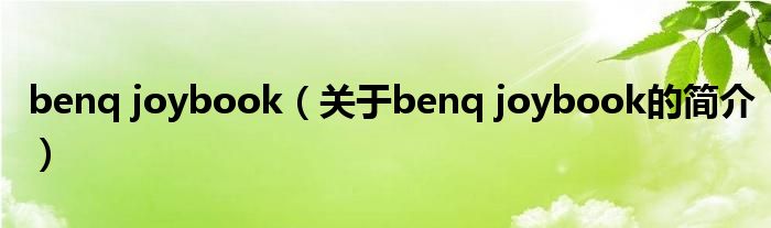 benq joybook（關(guān)于benq joybook的簡(jiǎn)介）