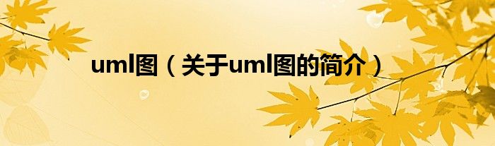 uml圖（關(guān)于uml圖的簡(jiǎn)介）