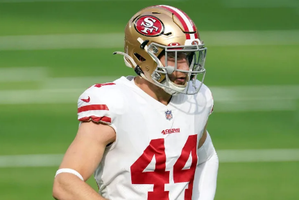 49ers 的 Kyle Juszczyk 可能會在與公羊的比賽中出局