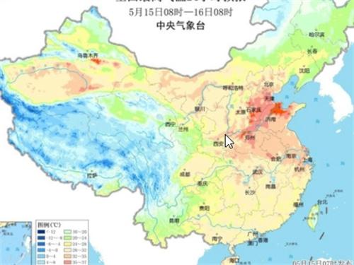 我國迎來首輪高溫天氣，北方超過35℃，江南等地降雨再度加強