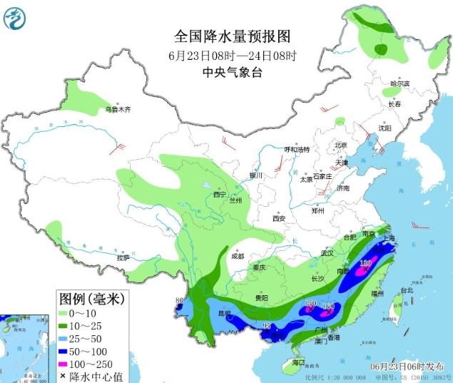 江南華南迎來大范圍持續(xù)性強降水，華北黃淮高溫持續(xù)